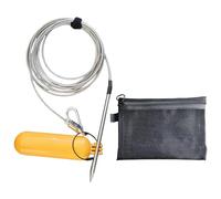 Ddujbtp Lance de pêche à détachement rapide avec flotteur de câble antirouille et hameçon d'aiguille de poisson en eau salée