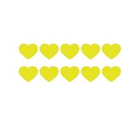 Ddujbtp Lot de 10 autocollants réfléchissants en forme de cœur pour voitures - Colorés et lumineux la nuit - Imperméables - Sans résidus - Anti-rayures