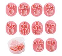 Ddujbtp Lot de 10 emporte-pièces en argile 3D en forme de fleur pour boucles d'oreilles faits à la main pour la fabrication de bijoux et boucles d'oreilles