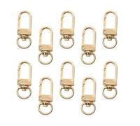 Ddujbtp Lot de 10 fermoirs mousquetons en métal pour fabrication de bijoux, doré clair, Organiseur de sac
