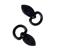 Ddujbtp Lot de 2 fermoirs à ressort vintage pour sangle de sac, matériel en métal pratique, boucle à dégagement latéral sécurisé avec finition antique, Noir , Organiseur de sac