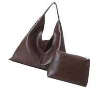 Ddujbtp Lot de 2 sacs à main souples sous les bras en cuir PU souple pour femme - Grande capacité - Pour le travail et les voyages, café, Organiseur de sac