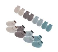 Ddujbtp Lot de 4 protège-mains et pieds en coton pour nouveau-nés - Gants anti-rayures avec pieds pour bébé, Set 4, Taille unique