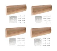 Ddujbtp Lot de 4 supports de pieds de table en bois massif pour bureaux, chaises, armoires, meubles renforcés