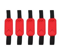 Ddujbtp Lot de 5 trousses à crayons en cuir avec bande élastique réglable pour cahiers, planificateurs, journaux, dossiers, classeur à stylos réglable, Rouge