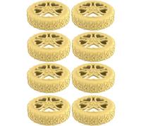 Ddujbtp Lot de 8 housses de roue de bagages en silicone avec texture florale pour réduire le bruit, installation facile pour valises de voyage, jaune, Organiseur de sac