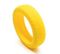 Ddujbtp Lot de 8 housses de roue de bagages en silicone pour réduction du bruit et protection des roues silencieuses, jaune citron, L, Organiseur de sac