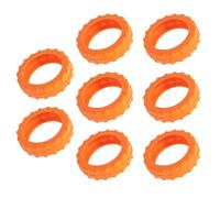 Ddujbtp Lot de 8 housses universelles en silicone pour roue de bagages avec réduction du bruit, anti-rayures, anti-roulement, installation facile, Orange, Organiseur de sac