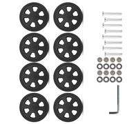 Ddujbtp Lot de 8 roues de rechange en caoutchouc pour bagages - 60 x 12 mm - Installation facile, Noir , Organiseur de sac