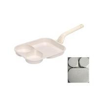 Ddujbtp Machine à petit déjeuner à 4 ports en alliage d'aluminium multi-fonctions avec surface antiadhésive pour cuisinière Introduction économe en chaleur Facile à nettoyer Chauffage rapide Batterie