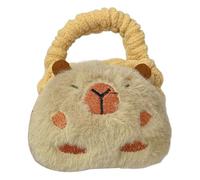 Ddujbtp Mini Capybara Sac porte-clé en fourrure douce pour écouteurs Motif ours tricoté Sacs de rangement pour enfants et adolescents, 01Style, Organiseur de sac