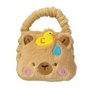 Ddujbtp Mini Capybara Sac porte-clé en fourrure douce pour écouteurs Motif ours tricoté Sacs de rangement pour enfants et adolescents, 03Style, Organiseur de sac