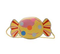 Ddujbtp Mini sac à main en forme de bonbon jaune mignon pour filles, sac à bandoulière élégant, sac à bandoulière décontracté pour l'extérieur, les voyages et les jeux, jaune, Organiseur de sac