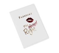 Ddujbtp Mr. Mrs. Porte-passeport en cuir pour fête prénuptiale, cadeau de mariage, lune de miel, voyage essentiel pour marié, blanc, Organiseur de sac