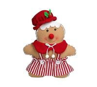 Ddujbtp Oreiller décoratif en polyester pour poupée de pain d'épice avec rembourrage pour le confort hivernal des enfants, décoration de poupée de Noël