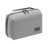 Ddujbtp Organisateurs à compartiments multiples en tissu pongé résistant à l'eau, étui portable pour chargeurs de voyage pour photographes de voyage, pochettes à gadgets étanches, gris