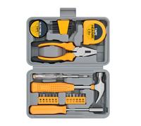 Ddujbtp Outil ménager complet comprenant clés hexagonales, tournevis, pinces, poignées confortables, étui de rangement compact, ensemble d'outils de bricolage