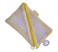Ddujbtp Petit sac de rangement en maille transparente pour femme - Mini porte-monnaie pratique avec fermeture éclair, violet clair, Organiseur de sac