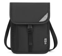 Ddujbtp Pochette de voyage pour passeport familial avec blocage RFIDS, pochette tour de cou cachée pour homme et femme, Noir , Organiseur de sac