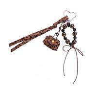 Ddujbtp Porte-clés avec pendentif en forme de mini léopard avec cordon de perles pour sac à main, sac à dos, accessoires et plus encore, Yc5334 Imprimé Léopard, Organiseur de sac