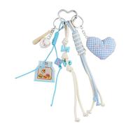 Ddujbtp Porte-clés en corde tressée en forme de cœur avec perles pour sac à main, sac à dos, sac à main, Q1796 1, Organiseur de sac