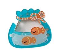 Ddujbtp Porte-clés mousqueton pratique en acrylique pour sacs à dos et sacs à main - Accessoire décoratif léger pour les étudiants et le bureau, Sac porte-bonheur petit poisson, Organiseur de sac