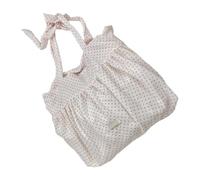 Ddujbtp Sac à bandoulière décontracté avec jupe froncée - Grande capacité - En toile - Pour femme et étudiant, mini pois rose, Organiseur de sac