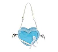 Ddujbtp Sac à bandoulière en forme de cœur de style japonais Itabag Sweet Bows, sac à bandoulière tendance pour rencontres, joli sac à bandoulière, bleu, Organiseur de sac