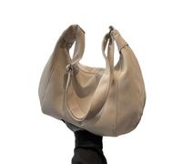 Ddujbtp Sac à bandoulière esthétique en toile de couleur unie de grande capacité, sac à bandoulière zippé, sangle réglable, sac demi-lune, kaki, Organiseur de sac