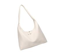 Ddujbtp Sac à bandoulière pour femme tendance et simple Hoboes en cuir synthétique avec fermeture éclair, beige, Organiseur de sac