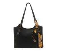 Ddujbtp Sac à bandoulière rétro avec écharpe en soie décorative, sac à main tendance en cuir PU avec poignée supérieure pour diverses occasions, Noir , Organiseur de sac