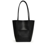 Ddujbtp Sac à bandoulière rétro minimaliste en cuir PU de couleur unie pour un usage quotidien, les navetteurs, les courses Grand sac sous les bras, Noir , Organiseur de sac