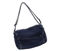 Ddujbtp Sac à bandoulière style japonais délavé de grande capacité, sac à bandoulière décontracté pour homme et femme, bleu foncé, Organiseur de sac