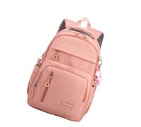 Ddujbtp Sac à dos d'école de grande capacité pour les étudiants juniors et seniors du secondaire, sac à dos esthétique, sac à dos en nylon, sac à livres avec sangle confortable, Orange, Organiseur de