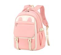 Ddujbtp Sac à dos pour ordinateur portable, grande capacité, sac d'école, sac à dos décontracté, sac à dos avec sangles réglables pour élève du primaire, rose, Organiseur de sac