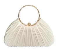 Ddujbtp Sac à main de soirée plissé à la mode, sac à main, sac à main, sac à main, sac à main pour robe de bal de fin d'année, sac à main pour femme, champagne, Organiseur de sac