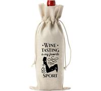 Ddujbtp Sac à vin en lin pour nouveau départ, cadeau d'adieu pour ami et collègue, sac à vin réutilisable, 5, Organiseur de sac