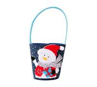 Ddujbtp Sac de rangement en denim sur le thème de Noël avec poignée lavable pour décoration de vacances pour cadeaux et accessoires de décoration de Noël