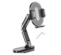 Ddujbtp Support de téléphone en métal pour tableau de bord avec base adhésive - Rotation réglable à 360° - Pour voiture, camion, bureau de 4 à 7 pouces - Clip adhésif pour téléphone