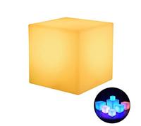 Ddujbtp Tabouret carré lumineux LED pour chaise de siège, éclairage rechargeable, tabouret assis, équipement d'éclairage multifonction pour décoration d'intérieur