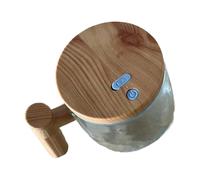 Ddujbtp Tasse à café en verre avec mélangeur automatique, rechargeable par USB, portable, silencieux, pour bureau, voyage, maison, mélange automatique