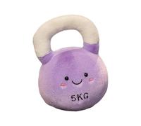 Ddujbtp Thème de gym Beau Kettlebell Peluche Coussin de lancer pour les tout-petits Jeu sensoriel Doux Cadeau Bébé Blanc Créatif Fitness Décoration de chambre d'enfant