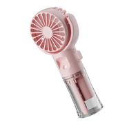 Ddujbtp Ventilateur brumisateur avec brumisation - Petit ventilateur portatif rechargeable - 4 vitesses
