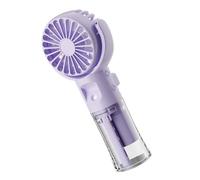 Ddujbtp Ventilateur brumisateur avec brumisation - Petit ventilateur portatif rechargeable - 4 vitesses