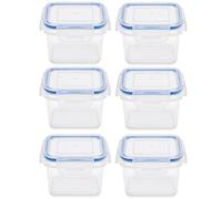 DDUP Contenants alimentaires empilables transparents avec couvercles à | Lot de 6 pièces, passe au micro-ondes, joint anti-fuite, passe au réfrigérateur et au congélateur, contrôle des portions