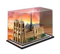 DDXMML Vitrine acrylique compatible Lego 21061 Notre Dame de Paris, résistante à la poussière et aux UV