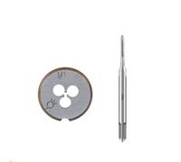 Ddyspan 2pcs Metric Vis Tap And Day Set M1 M1.1 M1.2 M1.4 M1.6 M1.7 M1.8 Machine À Main Dureau De La Machine À Main,M1X0.25