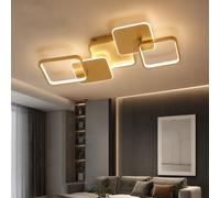 DDYY 85CM LED Plafonnier Plafonniers Dimmables Avec Télécommande & APP,Bague de Moderne ring Design Salon Plafonnier Lumière,Lampe de salon noire avec fonction mémoire
