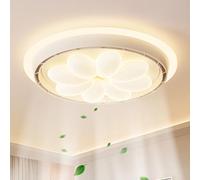 DDYY Sans Pale Silencieux Ventilateur de Plafond avec Lumière et Telecommande Ventilador Plafonnier LED avec 70W Dimmable 6Vitesses DC 3Températures de Couleur Minuterie Ra≥97 Mémoire pour Chambre