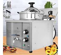 DDZJTPP Friteuse À Pression De Comptoir 16 L, Friteuse À Poulet Commerciale en Acier Inoxydable, Friteuse Électrique 3000 W avec Minuterie Et Thermostat Variable pour Snack-Bar Restaurant
